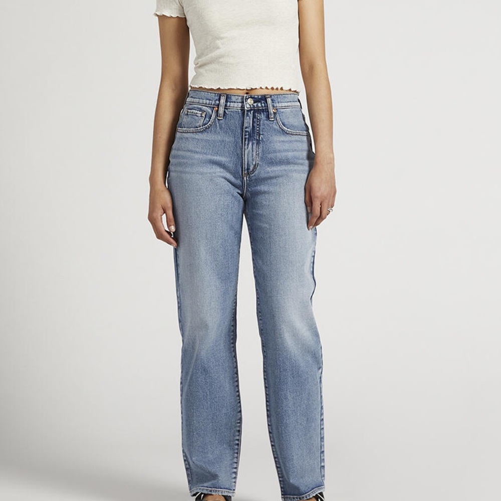 Silver Jeans Co. Mid Rise Straight Leg Dad Jeans